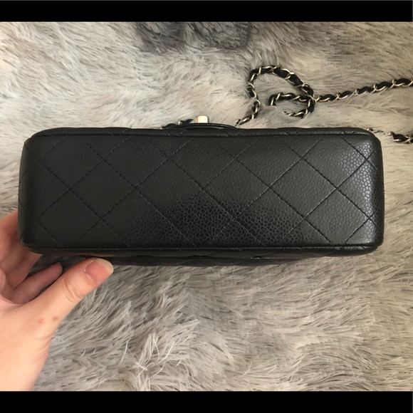 ❤️SOLD❤️ Chanel Rectangular Mini Flap Black caviar with SHW - Picture 13 of 16